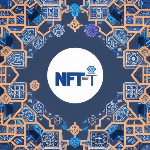 An image showcasing a vibrant mosaic of various charitable symbols, surrounded by a network of interconnected blocks, representing blockchain technology, and adorned with unique digital artworks, symbolizing the transformative impact of NFTs on nonprofit fundraising