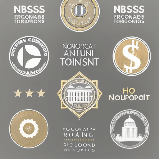 An image showcasing a diverse group of nonprofit organizations benefiting from cryptocurrency