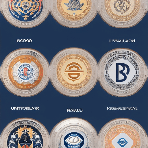 An image showcasing a diverse range of charity logos and cryptocurrency symbols intertwined, symbolizing the exponential growth of crypto donations