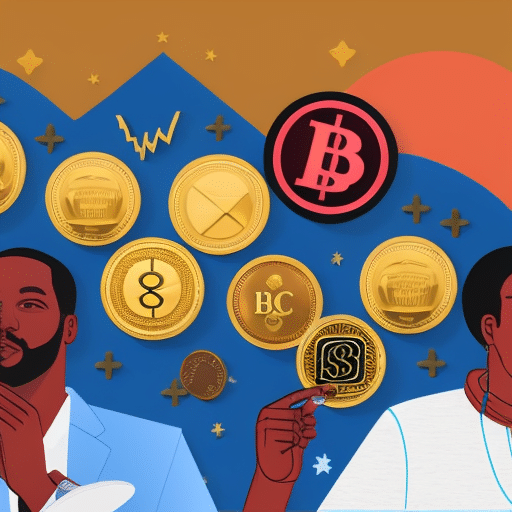 An image that depicts a diverse group of individuals from different countries and backgrounds, exchanging vibrant, digital coins with a sense of empowerment and optimism, symbolizing the positive influence of cryptocurrency on nonprofits