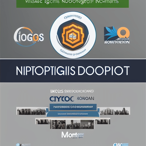 An image showcasing a diverse group of nonprofit organizations, represented by vibrant logos, receiving a multitude of crypto donations